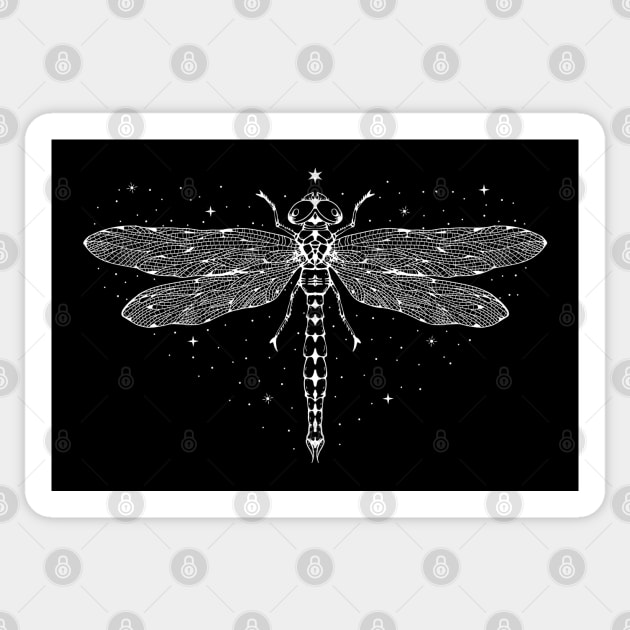 Starry Dragonfly Sticker by CelestialStudio